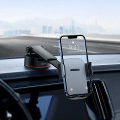 Держатель для телефона в машину Baseus Easy Control Clamp Car Mount Holder Pro (Suction Cup Version) Black (SUYK020001)