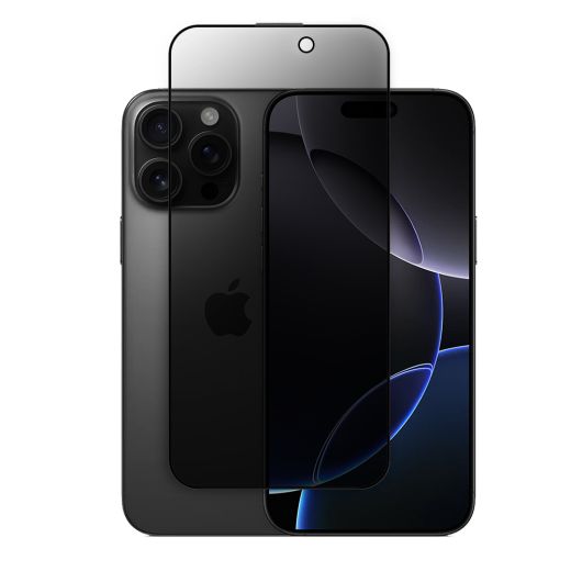 Защитное стекло антишпион Soneex Pro 2.5D Anti Peep 0.26мм (Mesh + Anti Static) Black для iPhone 16 Pro Max