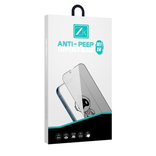 Защитное стекло антишпион ZK 2.5D Anti Peep 0.26мм (Mesh + Anti Static) для iPhone 16 Pro
