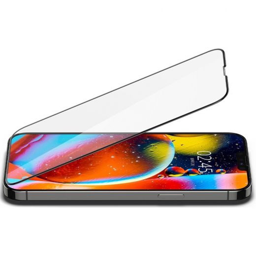 Защитное стекло Spigen tR Slim FCHD Black для iPhone 14 | 13 | 13 Pro (AGL03392)