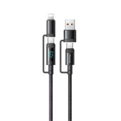 Кабель Mcdodo [CA-1990] 4 в 1 Travel Data Cable USB-C/USB to USB-C/Lightning 60W 1.2м Black