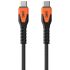 Кабель UAG Type-C to Type-C 1.5м 60Вт Rugged Kevlar Black/Orange (9B4413114097)