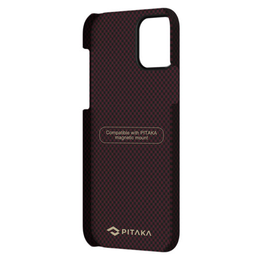Чохол Pitaka MagEZ Black | Red Plain для iPhone 12 Pro Max