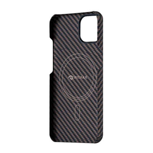 Карбоновый чехол Pitaka MagEZ Case 2 Black/RoseGold (Twill) для iPhone 13 (KI1306M)