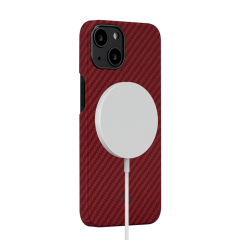 Карбоновый чехол Pitaka MagEZ Case 2 Red/Orange (Twill) для iPhone 13 (KI1309M)