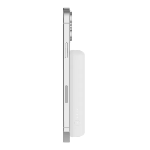 Павербанк (Зовнішній акумулятор) з бездротовою зарядкою Belkin Magnetic Wireless Power Bank 5000мАг + Stand White (BPD004btWT)