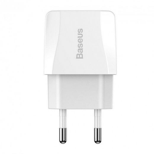 Зарядное устройство Baseus Mini Dual-U Charger EU 2.1A White (CCALL-MN02)