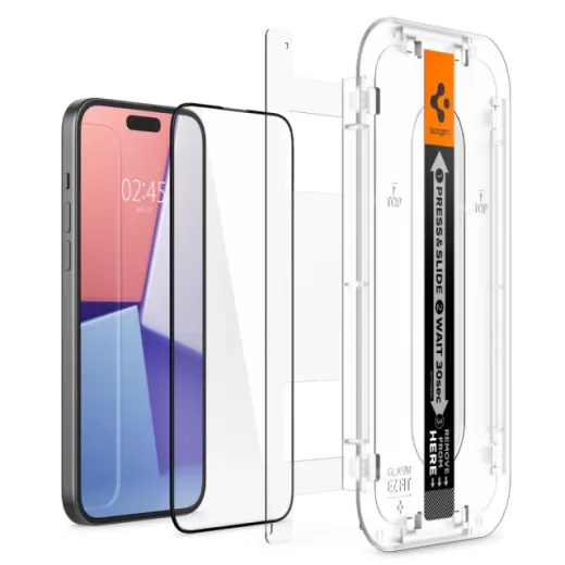 Захисне скло Spigen Glas.TR EZ FIT FC 1шт. Black для iPhone 15 (AGL06908)