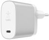 Сетевое зарядное устройство Belkin Home Charger 27W Power Delivery Port USB-C 3.0A, Silver (F7U060VF-SLV)