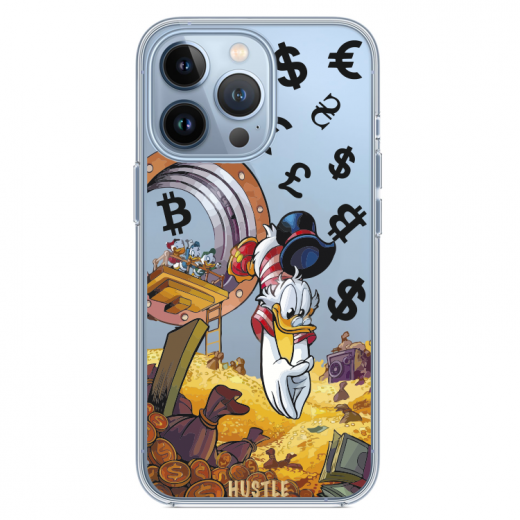 Прозрачный чехол Hustle Case Scrooge Clear для iPhone 13 Pro
