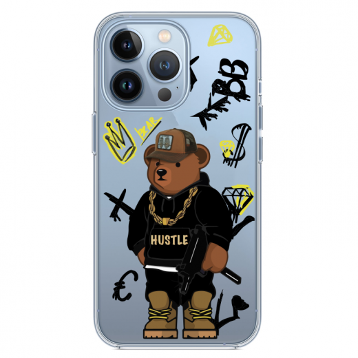 Прозрачный чехол Hustle Case Bear Hustle Clear для iPhone 13 Pro