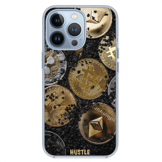 Прозрачный чехол Hustle Case Bitcoin Clear для iPhone 13 Pro Max