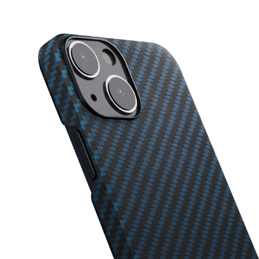 Карбоновый чехол Pitaka MagEZ Case 2 Black/Blue (Twill) для iPhone 13 mini