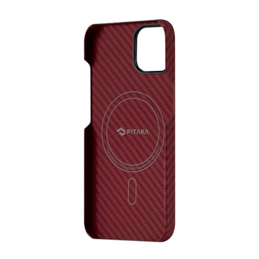 Карбоновый чехол Pitaka MagEZ Case 2 Red/Orange (Twill) для iPhone 13 mini