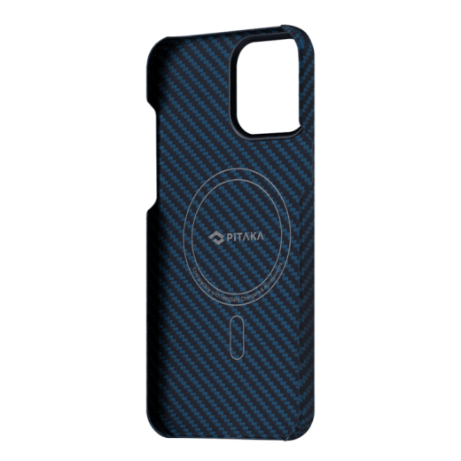 Карбоновий чохол Pitaka MagEZ Case 2 Black/Blue (Twill) для iPhone 13 Pro Max (KI1308PM)