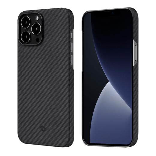 Карбоновий чохол Pitaka MagEZ Case 2 Black / Grey (Twill) для iPhone 13 Pro
