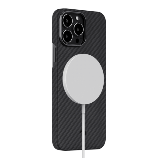 Карбоновий чохол Pitaka MagEZ Case 2 Black / Grey (Twill) для iPhone 13 Pro