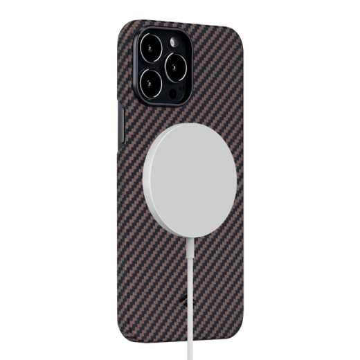 Карбоновий чохол Pitaka MagEZ Case 2 Black/RoseGold (Twill) для iPhone 13 Pro Max