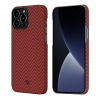 Карбоновий чохол Pitaka MagEZ Case 2 Red / Orange (Herringbone) для iPhone 13 Pro
