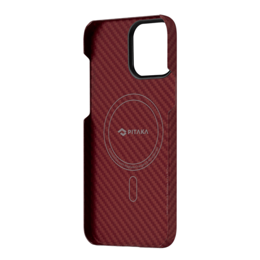 Карбоновый чехол Pitaka MagEZ Case 2 Red/Orange Twill (KI1307P) для iPhone 13 Pro