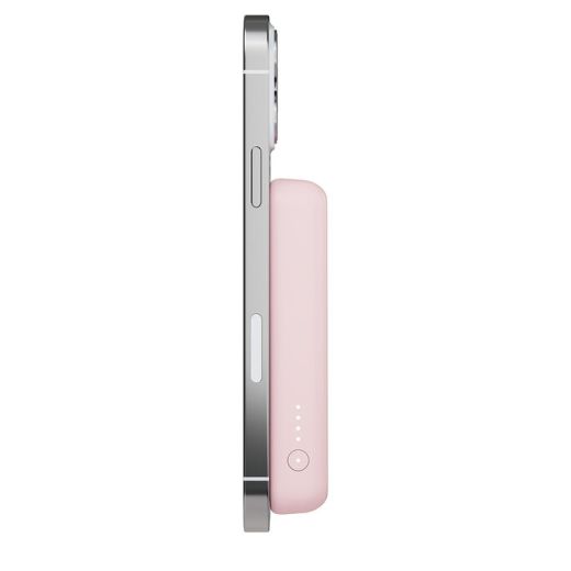 Зовнішній акумулятор з бездротовою зарядкою Belkin Magnetic Wireless Power Bank 5K + Stand Blush Pink (BBC010-PK)