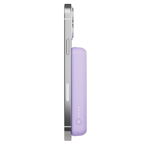 Зовнішній акумулятор з бездротовою зарядкою Belkin Magnetic Wireless Power Bank 5K + Stand Lavender Purple (BBC010-PU)