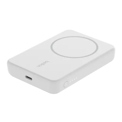 Павербанк (Зовнішній акумулятор) з бездротовою зарядкою Belkin Magnetic Wireless Power Bank 5000мАг + Stand White (BPD004btWT)