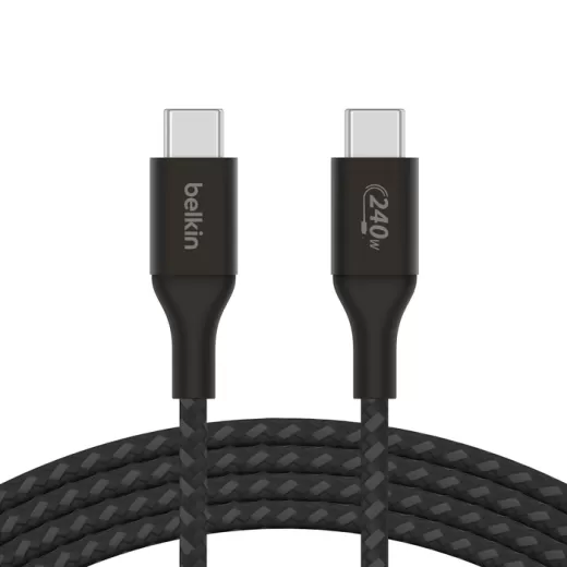 Кабель Belkin BoostCharge USB-C to USB-C Cable 2 метра 240W Black (CAB015bt2MBK)