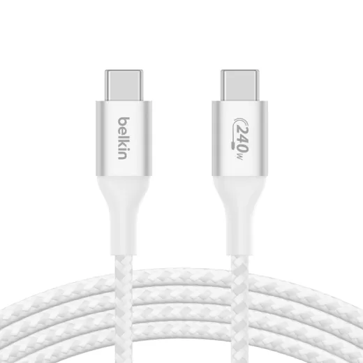 Кабель Belkin BoostCharge USB-C to USB-C Cable 2 метра 240W White (CAB015bt2MWH)