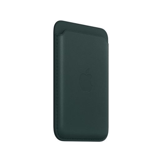 Кожаный чехол-кошелек с локатором Apple Leather Wallet with MagSafe Forest Green (MPPT3) для iPhone 12 | 13 | 14