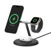 Беспроводная зарядка Belkin BoostCharge Pro 3 в 1 Magnetic Wireless Charging Stand with Qi2 15W Black (WIZ023ttBK)