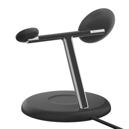 Бездротова зарядка Belkin BoostCharge Pro 3 в 1 Magnetic Wireless Charging Stand with Qi2 15W Black (WIZ023ttBK)