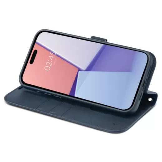 Чехол-книжка Spigen Wallet S Pro Navy для iPhone 15 Pro (ACS06741)