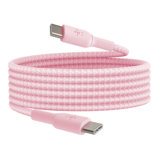 Кабель Belkin BoostCharge Braided USB-C to USB-C Cable 60W 2 метра Pink (CAB004bt2MPK)