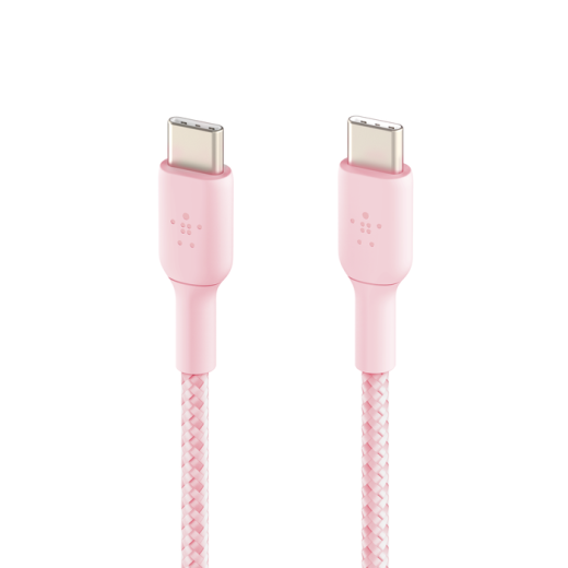 Кабель Belkin BoostCharge Braided USB-C to USB-C Cable 60W 2 метра Pink (CAB004bt2MPK)