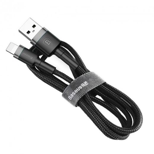 Кабель Baseus Cafule USB 2.0 to Lightning 2.4A 1m Black/Grey (CALKLF-BG1)