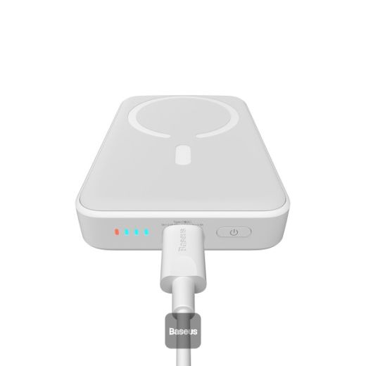Повербанк Baseus Power Bank 10000mAh Magnetic Wireless Fast Charging 20W White (PPCX030002)