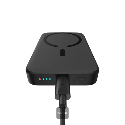 Повербанк Baseus Power Bank 10000mAh Magnetic Wireless Fast Charging 20W Black (PPCX030001)