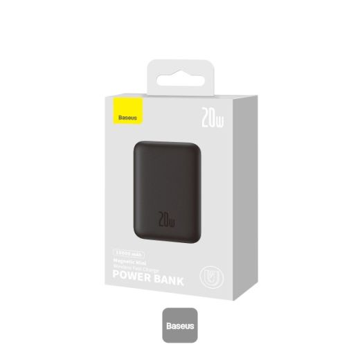 Павербанк (Зовнішній акумулятор) Baseus Power Bank 10000mAh Magnetic Wireless Fast Charging 20W Black (PPCX030001)