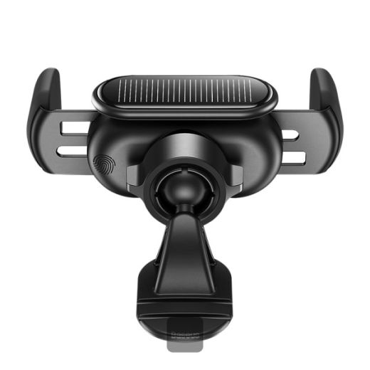 Автомобільний тримач із сонячною батереєю Baseus Steel Cannon Pro Solar Electric Car Phone Holder Black (SUGP010001)