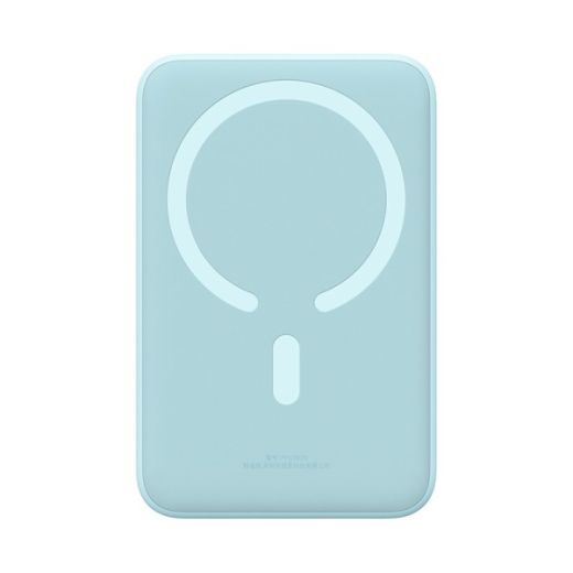 Повербанк Baseus Airpow Magnetic Mini Wireless Fast Charge Power Bank 20000mAh 20W Blue - With Simple Series Charging Cable Type-C to Type-C (20V/3A) 30cm White