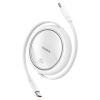 Висувний кабель для швидкої зарядки Baseus 100W Free2 Draw Mini Type-C до Type-C 1м White (P10364500211-00)