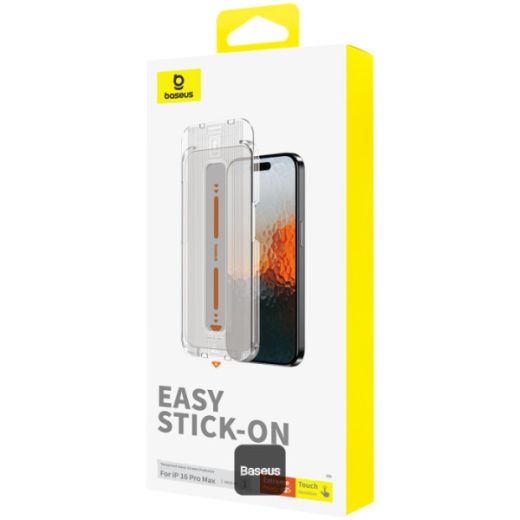 Защитное стекло антишпион Baseus Sapphire Series Full-Coverage 9H Privacy для iPhone 16 Pro Max (P60057507203-01)
