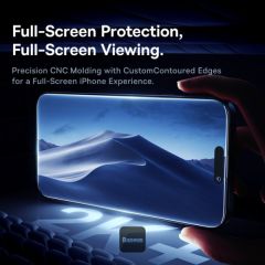 Защитное стекло Baseus Sapphire Series Full-Coverage 9H Clear для iPhone 16 Pro Max (P60057506203-01)