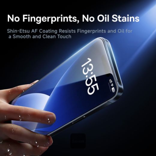 Захисне скло Baseus Sapphire Series Full-Coverage HD Clear для iPhone 16 Pro (P60057506203-00)