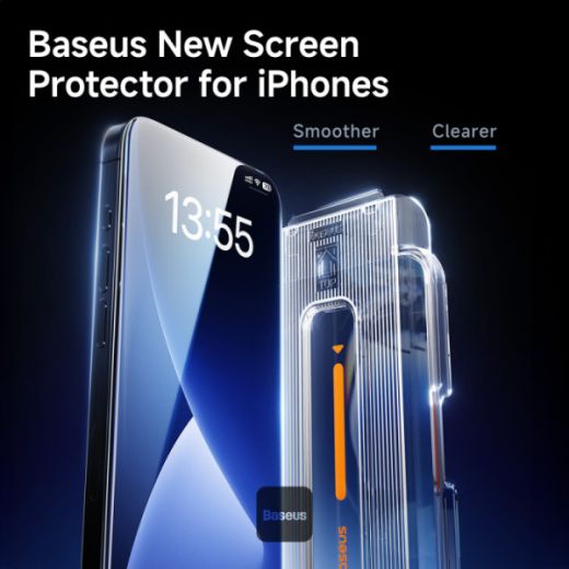 Защитное стекло Baseus Sapphire Series Full-Coverage 9H Clear для iPhone 16 Pro Max (P60057506203-01)
