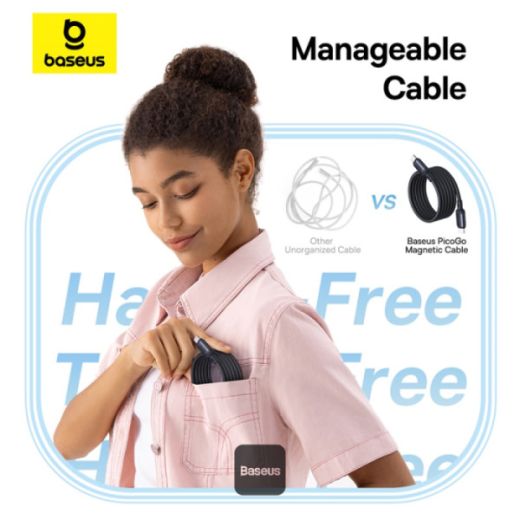 Кабель Baseus PicoGo 240W Magnetic Fast Charging USB-C Cable 1м Black (P10376800121-00)