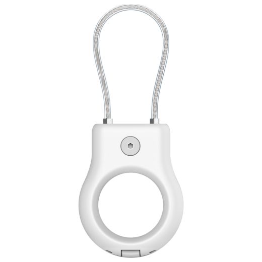 Чохол-брелок Belkin Secure Holder with Wire Cable White для Airtag (MSC009BTWH)