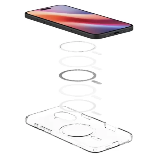 Прозрачный чехол Spigen Liquid Crystal MagSafe Clear для iPhone 16 (ACS08390)
