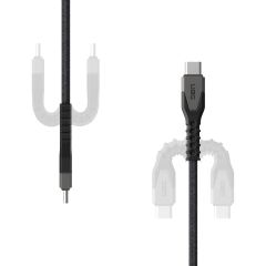Кабель UAG Type-C to Type-C 1.5м 60Вт Rugged Kevlar Black/Gray (9B4413114030)